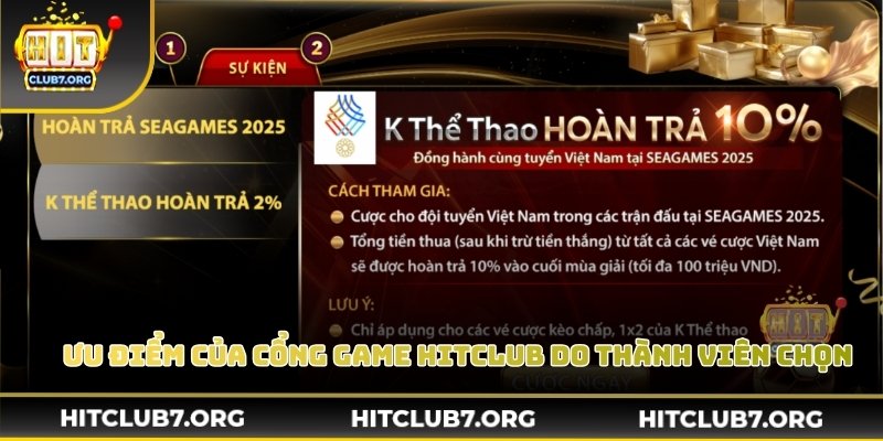 Ưu điểm của cổng game được thành viên cung cấp
